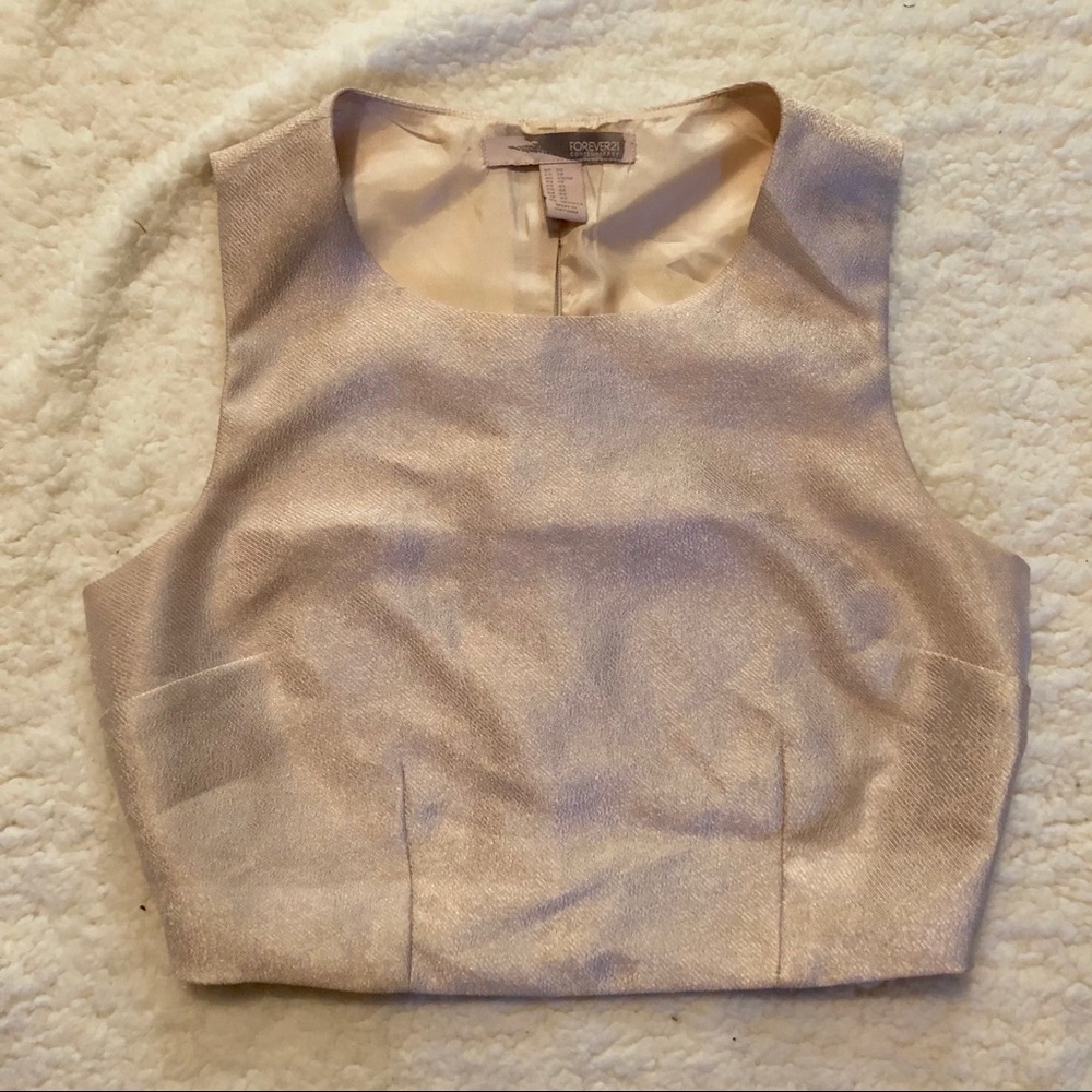 Gold crop top